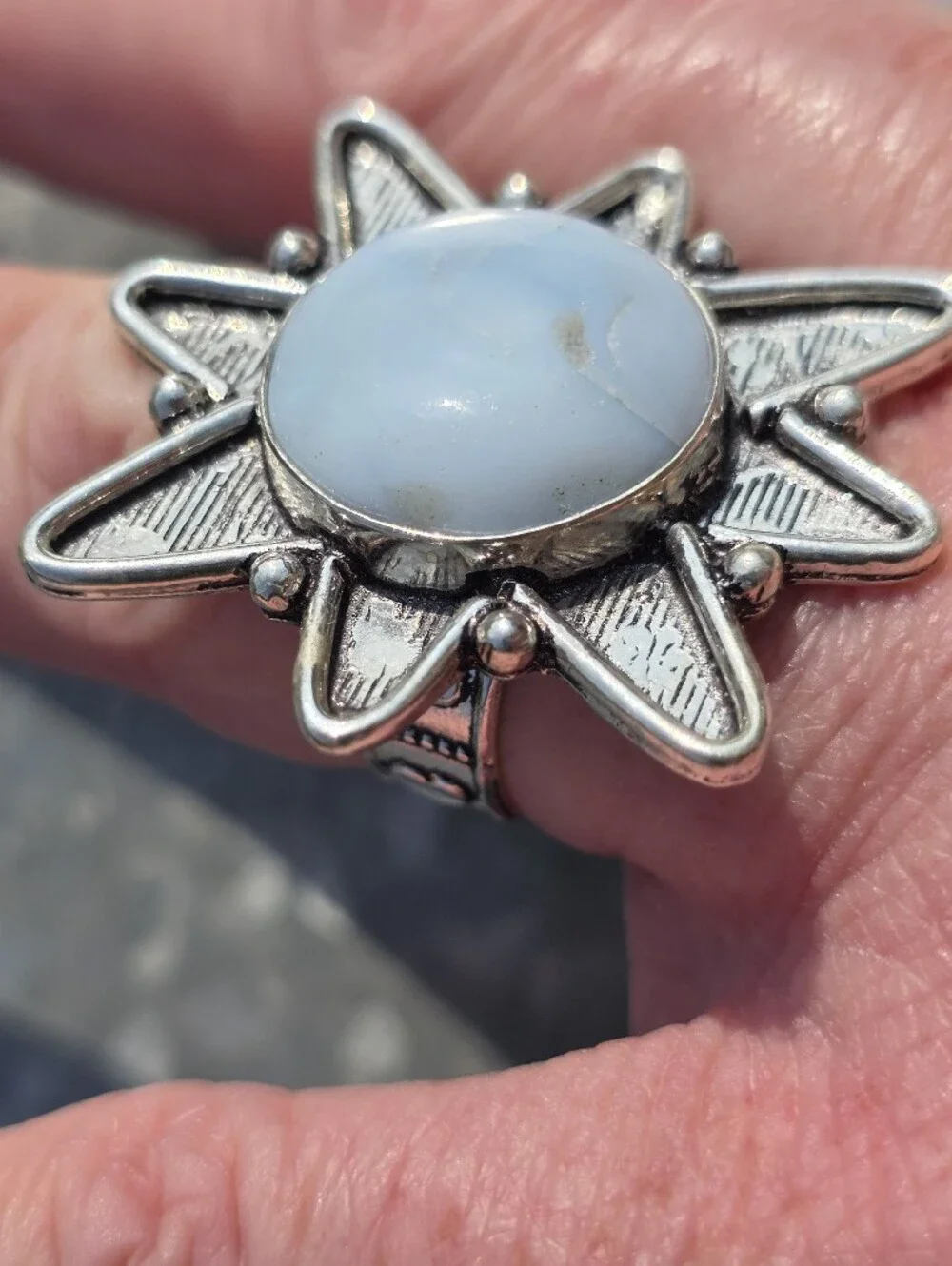 Owyhee Opal Starburst Gemstone Ring In 925 Sterling Silver (7)